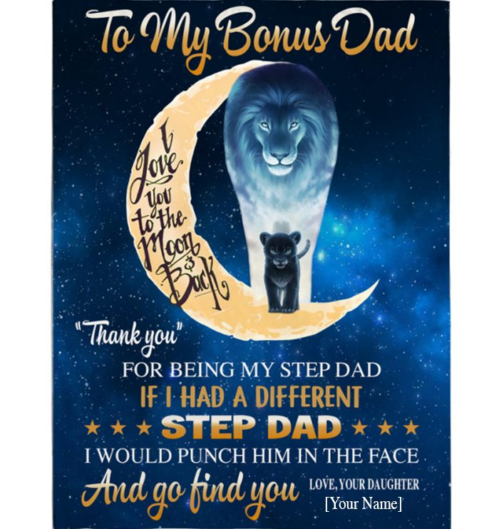 Bonus Dad Blanket, Father's Day Gift for Stepdad