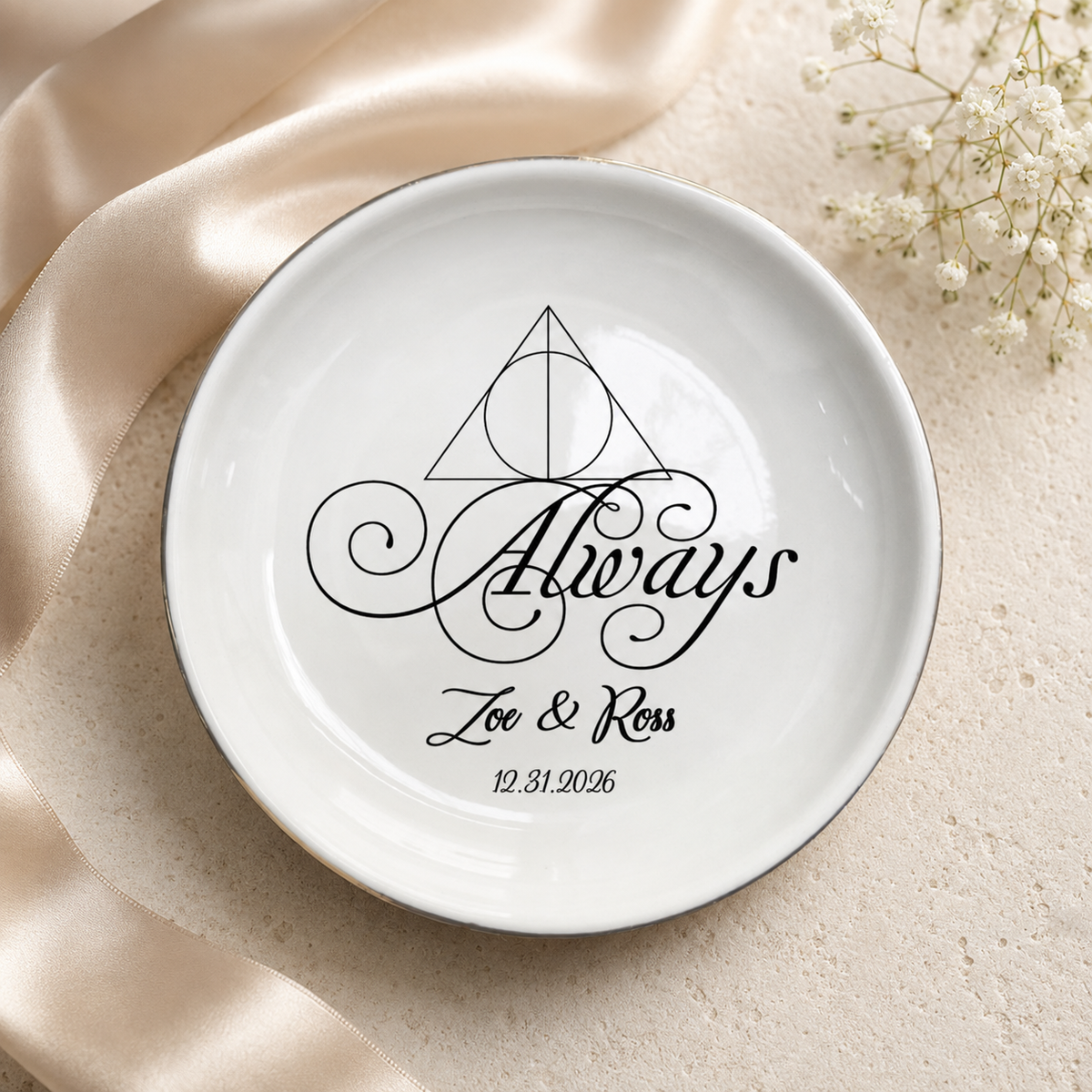 Magical Always Couple Ring Dish, Personalized Wedding Gift