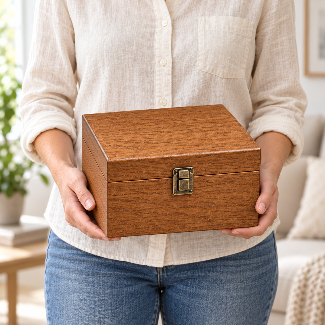 Personalized Engraved Wooden Pet Memorial Box with Name