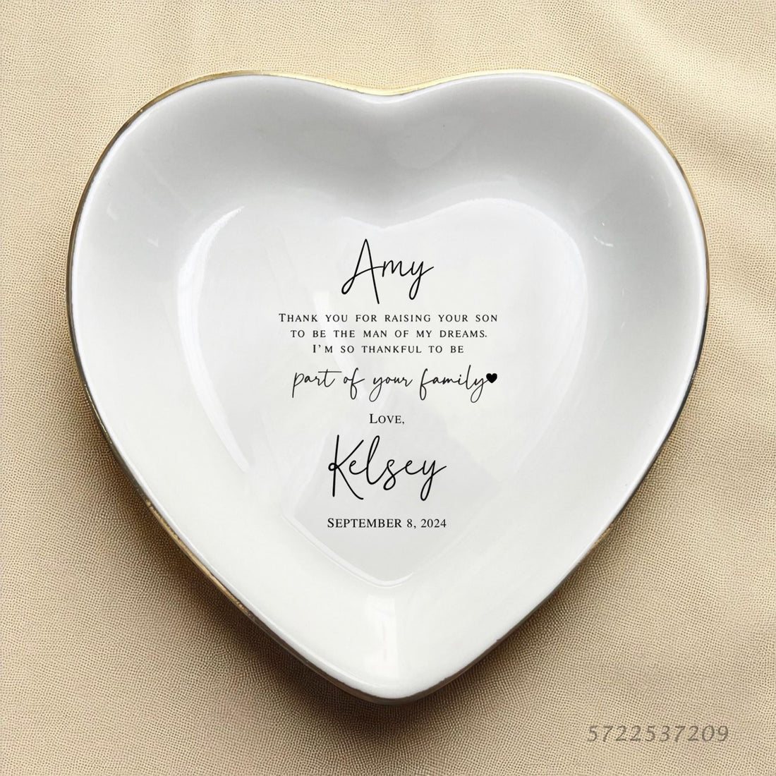 Personalized Mother In Law Ring Dish, Mother of the Groom Gift from Bride, Wedding Keepsake
