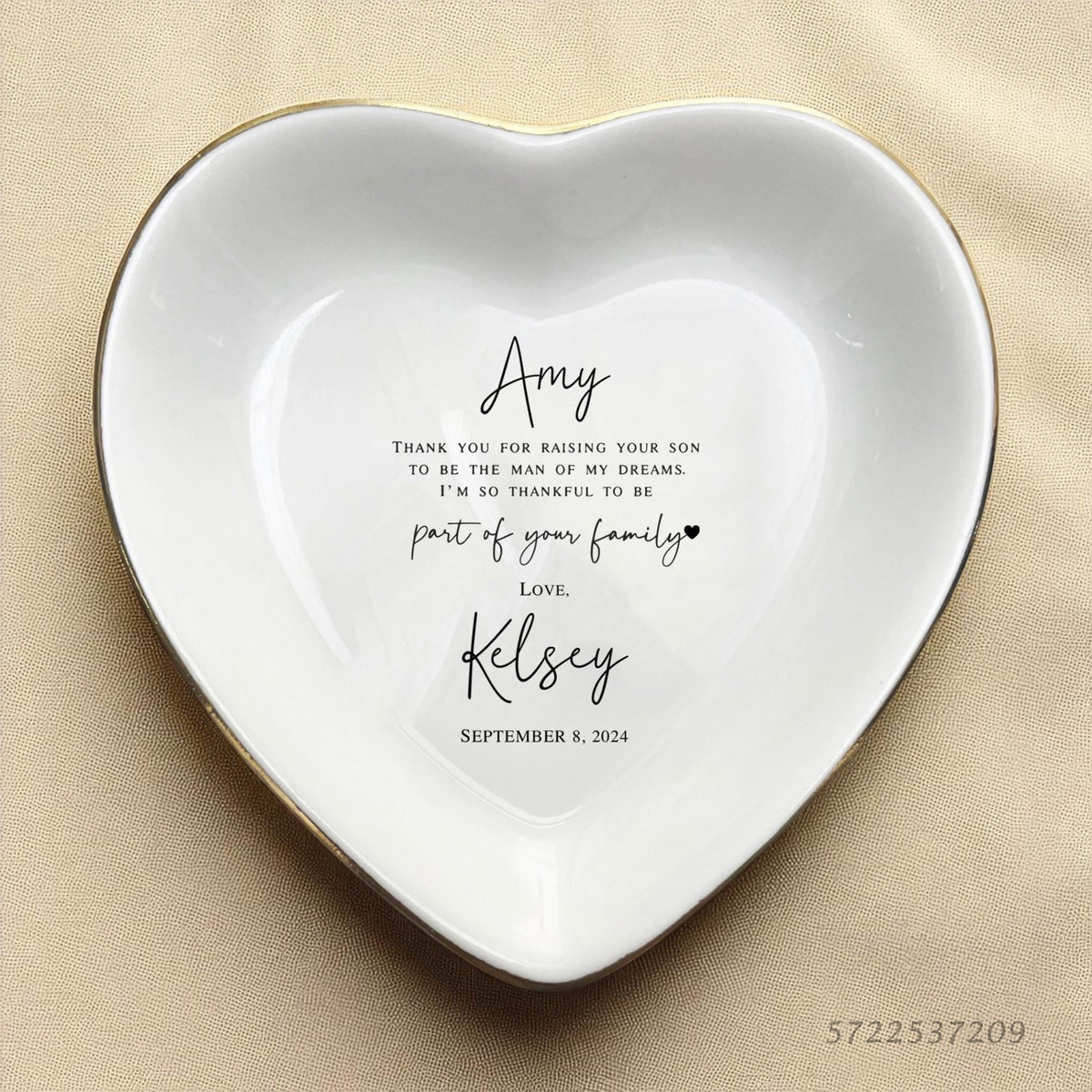 Personalized Mother In Law Ring Dish, Mother of the Groom Gift from Bride, Wedding Keepsake