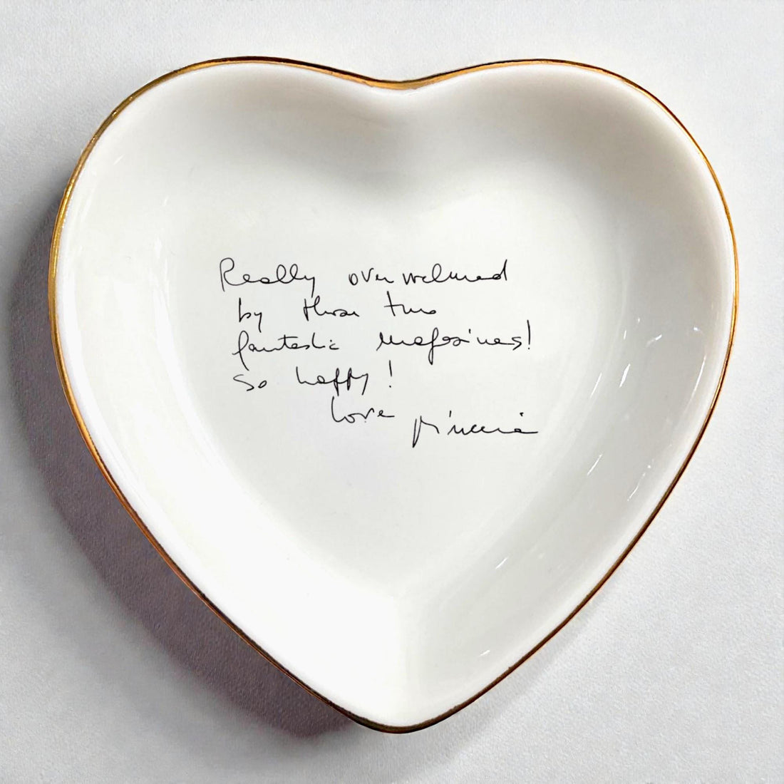 Personalized Handwriting Ceramic Ring Dish, Six Shapes