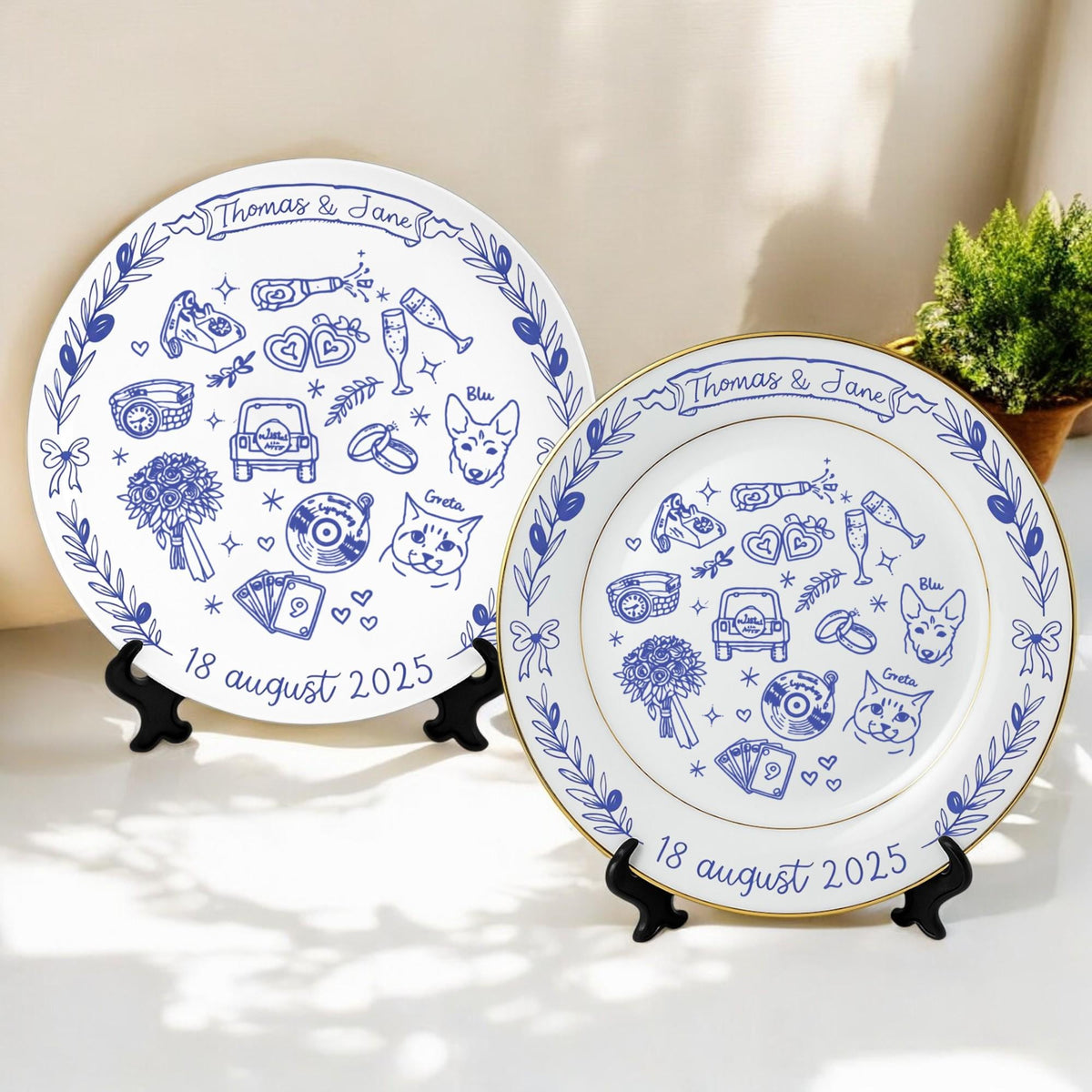 Personalized Family Recipe Porcelain Platter for Newlyweds