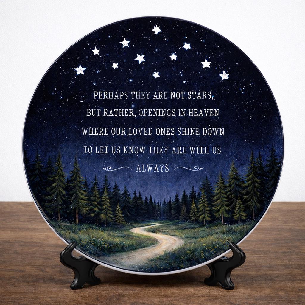 Perhaps They Are Not Stars Memorial Porcelain Platter