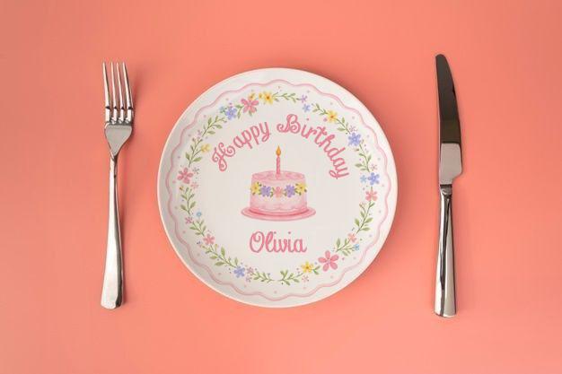 Personalized Hand-Painted Birthday Ceramic Plate