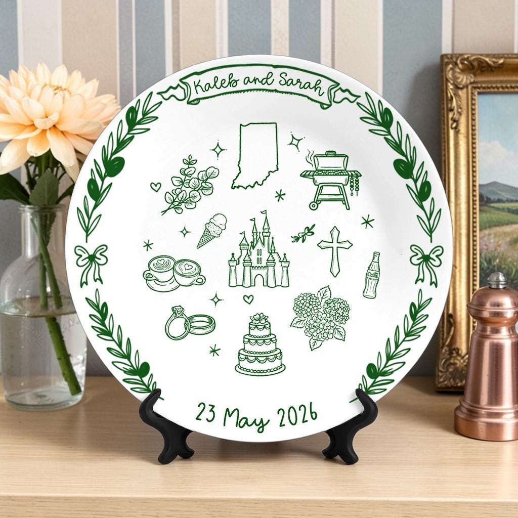 Personalized Family Recipe Porcelain Platter for Newlyweds