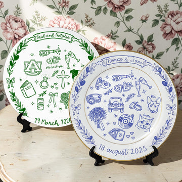 Personalized Family Recipe Porcelain Platter for Newlyweds