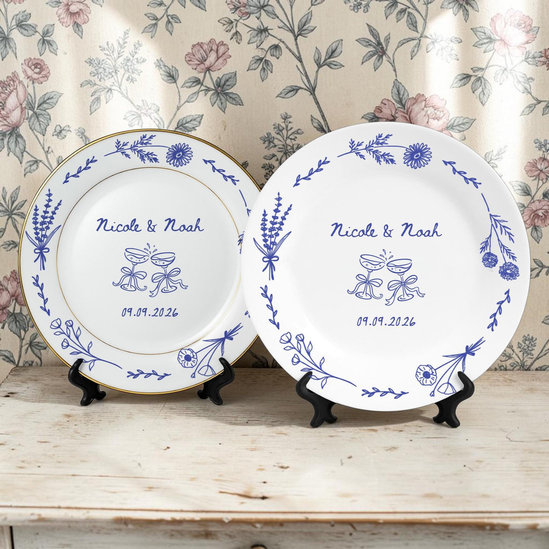Personalized Anniversary Porcelain Platter, New Home Gift