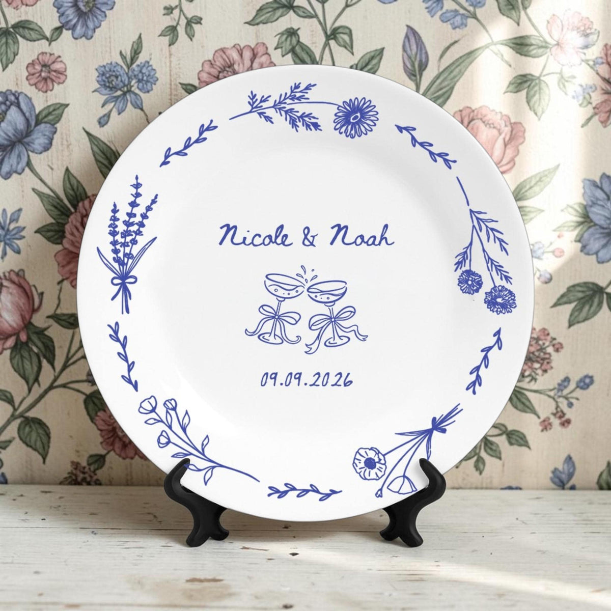 Personalized Anniversary Porcelain Platter, New Home Gift