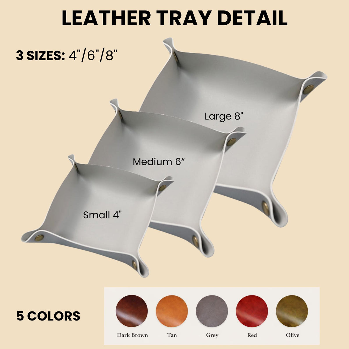 Personalized Leather Tray for Father-in-Law