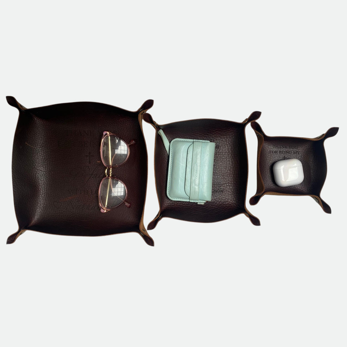 Personalized Godfather Leather Valet Tray, Baptism Gift