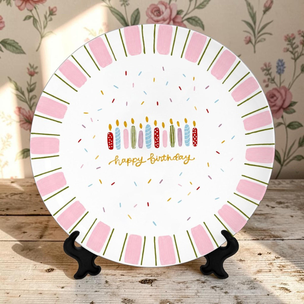 Personalized Birthday Ceramic Plate with Custom Name