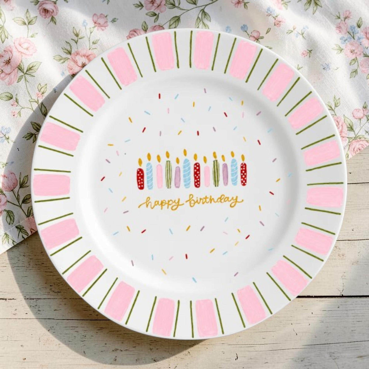 Personalized Birthday Ceramic Plate with Custom Name