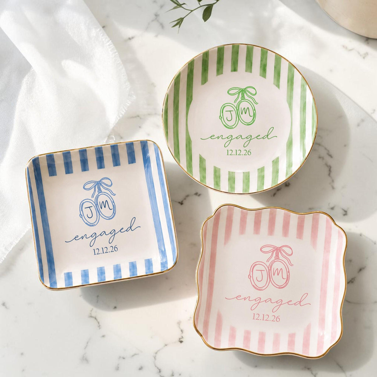 Personalized Future Mr. & Mrs. Ceramic Ring Dish
