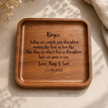 Personalized Wedding Ring Dish, Son In Law Gift From Parents of The Bride