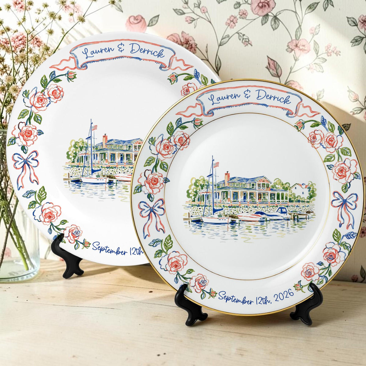 Personalized Wedding Venue Porcelain Platter