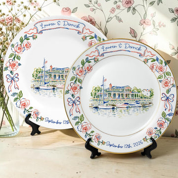 Personalized Wedding Venue Porcelain Platter