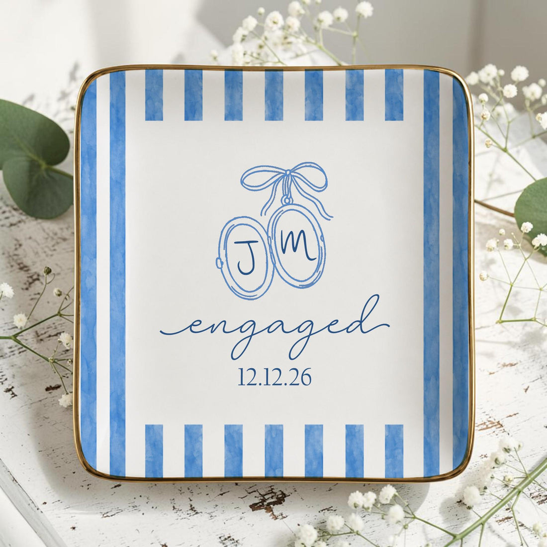 Personalized Future Mr. & Mrs. Ceramic Ring Dish